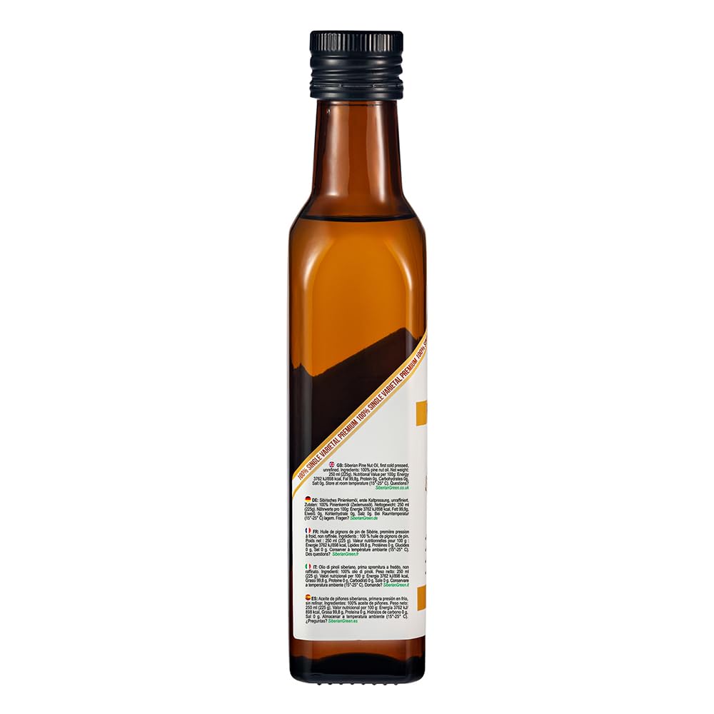 Siberian Green Pine Nut Oil - Extra Virgin Unrefined Cold Pressed - 250ml