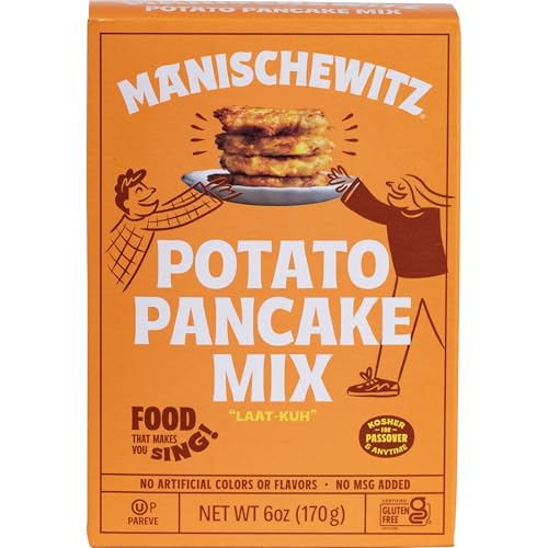 Manischewitz Potato Pancake Mix 6oz | Gluten Free, No MSG, Traditional Style Potato Latke Mix