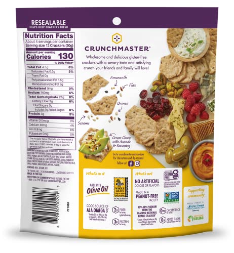 Crunchmaster Gluten-Free Multi-Seed Ultimate Everything Crackers, 4oz. (Pack of 6)