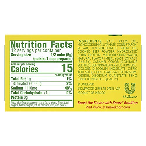 Knorr Cube Bouillon, Beef, 2.3 Oz, 6 Cubes
