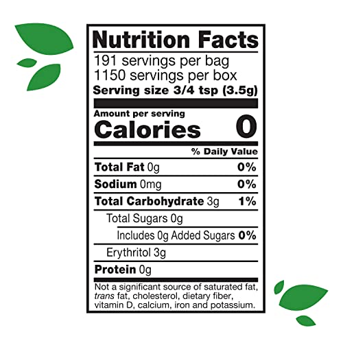 Truvia Calorie Free Stevia Sweetener, Ideal For Sugar Free Simple Syrup, Tea And Lemonade, 6-24 oz Bags, Net Wt 144 oz