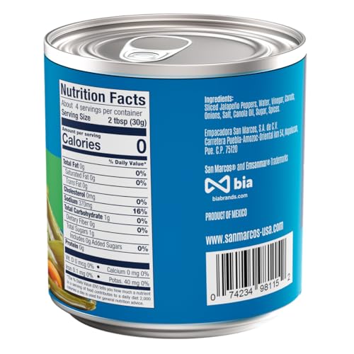 San Marcos Sliced Jalapeno Peppers, 7 Ounce