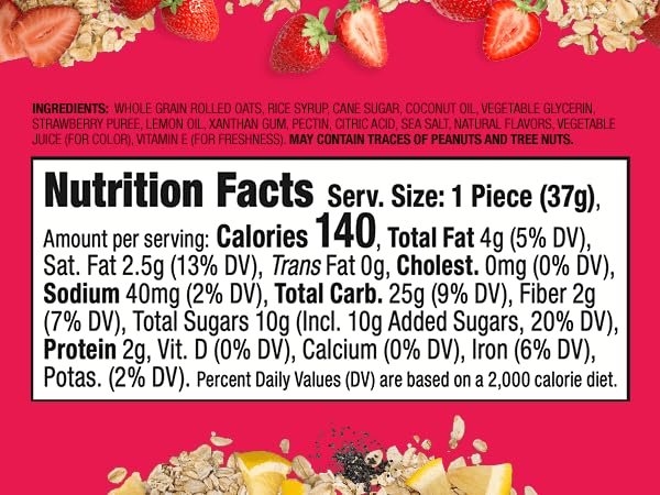 Bobos Oat Bites Stuffd Strawberry Lemonade, Pack of 30 (1.3 oz Bites), Gluten Free Whole Grain Rolled Oats