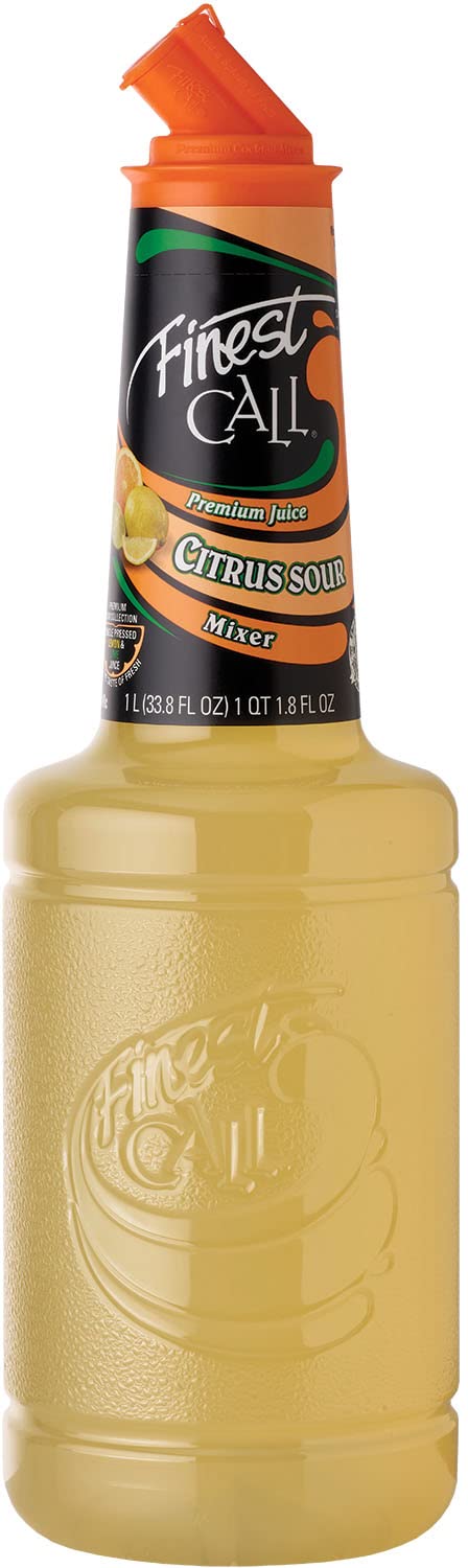 Finest Call Top-Grade Juice Citrus Sour Drink Mix  Ready To Use  1 Liter Bottle (33.8 Fl Oz)
