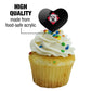 GRAPHICS & MORE Cupcake Picks Set of 6 - Acrylic Heart Toppers for Davidson College - One Size