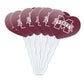 Graphics & More Mississippi State Logo Heart Love Cupcake Picks Toppers Decoration Set Of 6