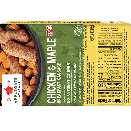 Applegate, Natural Chicken & Maple Breakfast Sausage Links, 7 oz (Frozen)