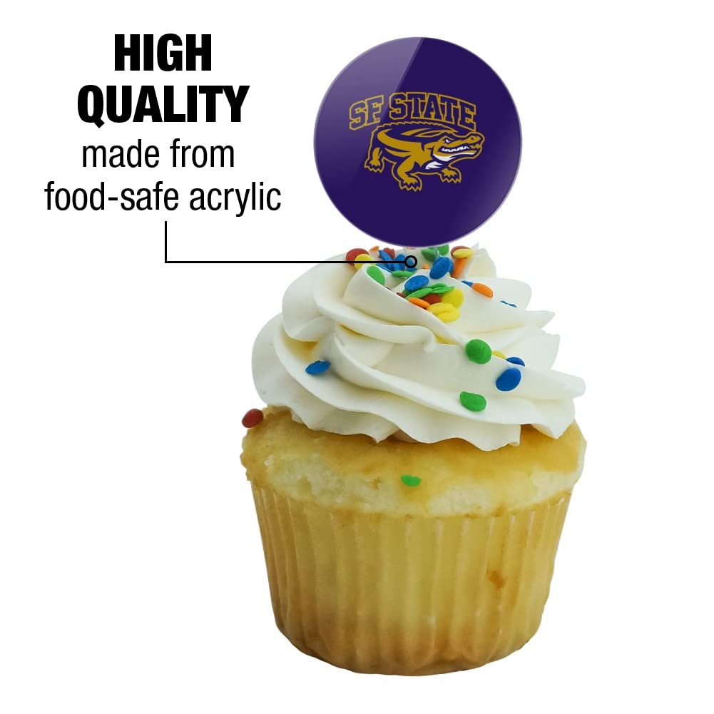 San Francisco State Primary Logo Cupcake Picks Toppers Decoration Set Of 6