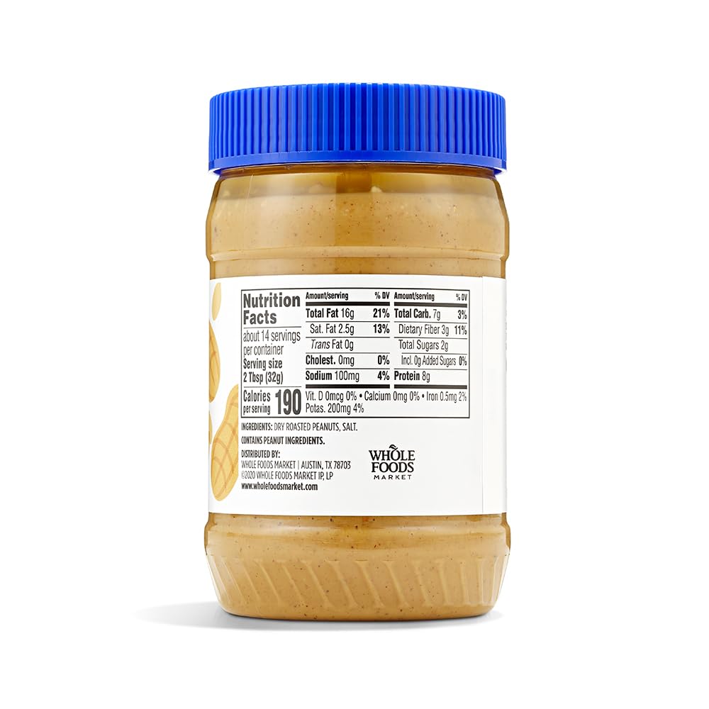 365 by Whole Foods Market, Peanut Butter Crunchy, Stir and Enjoy, 16 Ounce