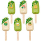 NCS Mini Edible Toppers Set - 24 Count, Sugar, Green/Gold/White, Perfect for Cupcakes, Cookies, Cakes, and Cake Pops