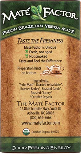 The Mate Factor Organic Yerba Mate Dark Roast - 20 Tea Bags