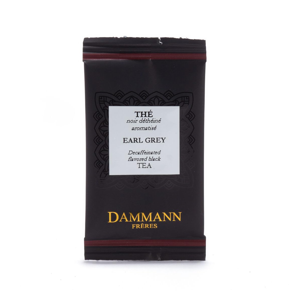 Dammann Freres Satchets, Decaf Earl Grey Tea Bags, Premium Gourmet French Black Tea, Individually Wrapped, 24 Count (Single Pack