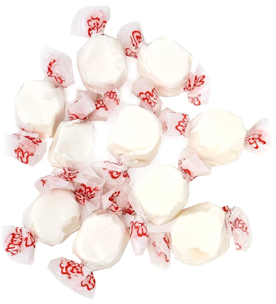 SweetGourmet Vanilla Salt Water Taffy Bulk Candy - 1 Pound Pack