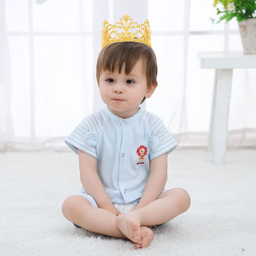 Sisbroo Gold Crown Cake Topper, 6 Pieces Happy Birthday Cake Toppers, Princess Crown Cake Decorations, Mini Crowns For Flower Ar