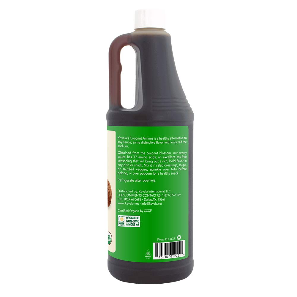 Kevala Organic Coconut Aminos – 35 Fl Oz - 1035 Ml - Liquid Amino – Soy Sauce Substitute – Liquid Coconut Aminos – Coconut Aminos Soy Free Sauce