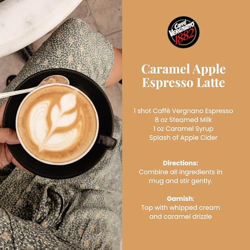 Caffe Vergnano 1882 Espresso Whole Bean Arabica Roast Coffee, 2.2 Lb Bag - Italian Medium Roast Coffee Beans With Notes Of Chocolate, Nuts & Caramel, Intensity 7/10-1000G Bag (2 Pack)