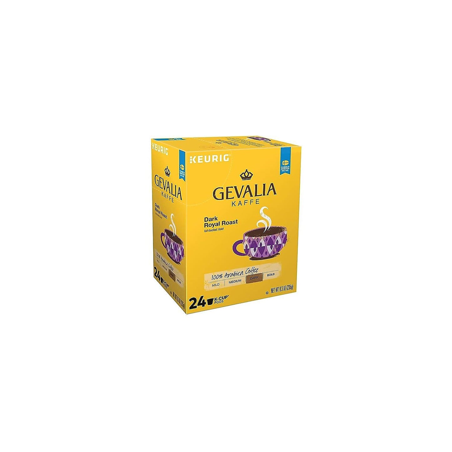 Gevalia Dark Royal Roast Coffee K Cup Coffee Pods, Caffeinated, 24 Ct - 8.3 Oz Box