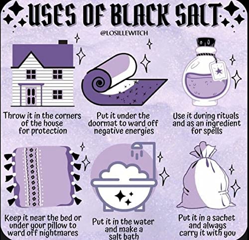 Black Salt For Protection And Driving Away Evil - Ritual And Spell, Purifying, Cleansing, Healing, Metaphysical, Meditation And