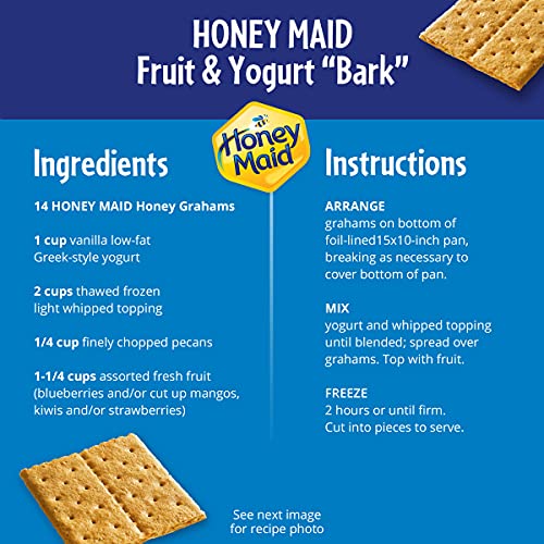 HONEY MAID Graham Crackers, Lunch Snacks, Family Size, 19.2 oz