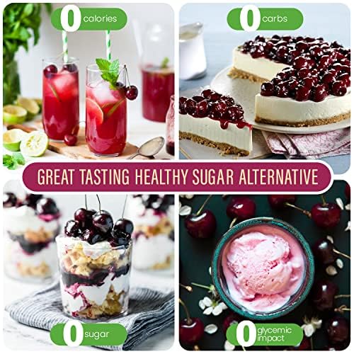 Stevia Select Black Cherry Flavored Liquid Stevia - Zero Calorie Coffee, Tea, Drink & Baking Sweetener, All-Natural, No Erythrit