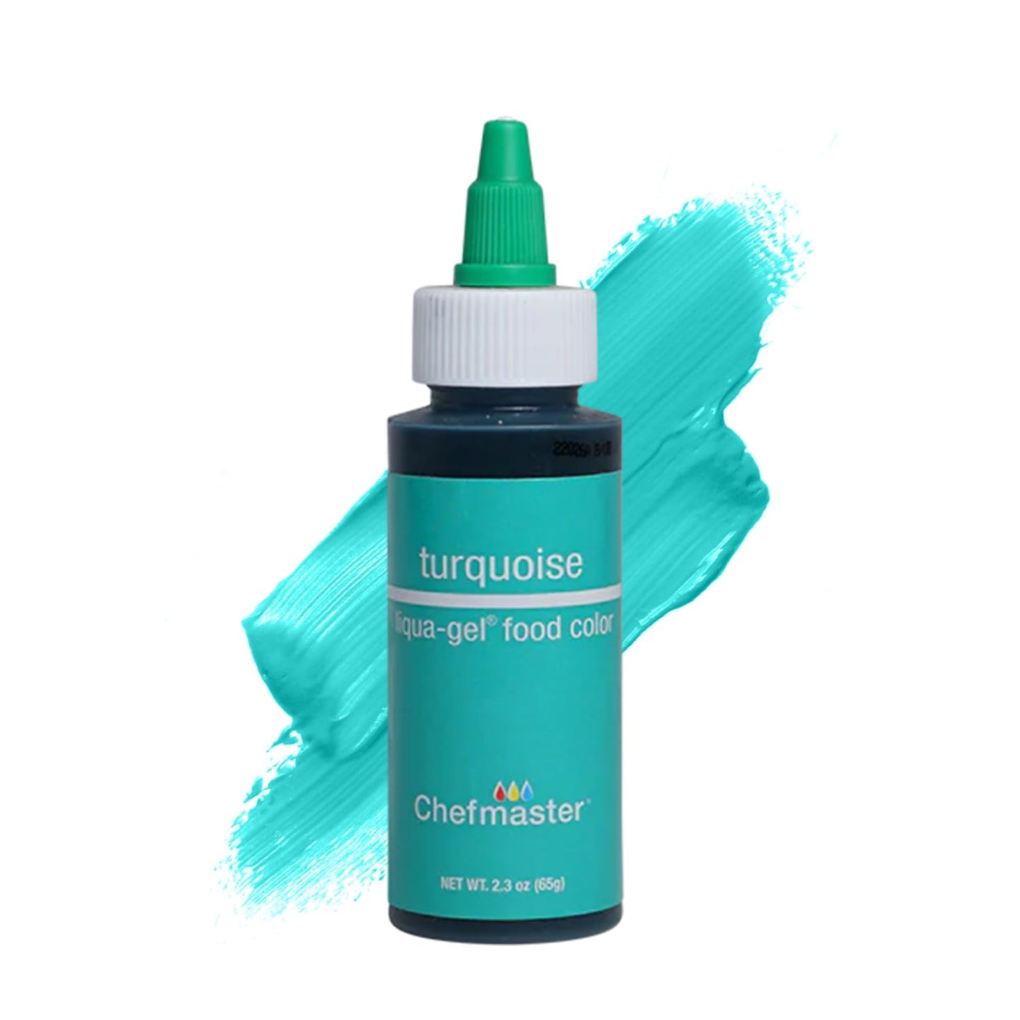 Chefmaster Turquoise Liqua-Gel Food Coloring | Vibrant Color | Professional-Grade Dye for Icing, Frosting, Fondant | Baking & De