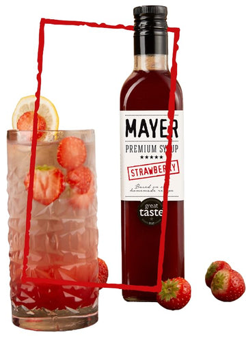 Mayer Strawberry Syrup - All-Natural, Vegan, Gluten-Free - 16.9 Fl Oz (Pack of 1)