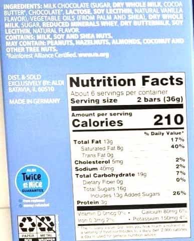 Milk Chocolate Creme Filled Choceur Bars, Gift Snacking Snack Treat Dessert Food - 2 7Oz Pack