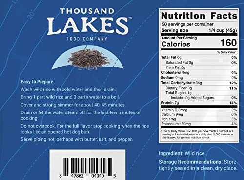 Thousand Lakes Wild Rice - 100% All Natural - Bulk 10 lbs (2-pack of 5 lbs)