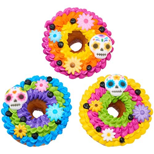 Ncs Day Of The Dead, Dia De Muerto, Skull Edible Sugar Cake Toppers, 12 Count - Great For Cupcakes, Cookies, Donuts Cakes, Cakes