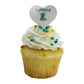 GRAPHICS & MORE Cupcake Picks Set of 6 - Loyola University Maryland Heart Love - Acrylic