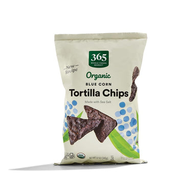 365 by Whole Foods Market Organic Blue Corn Tortilla Chips, 12 OZ, Pack of 1