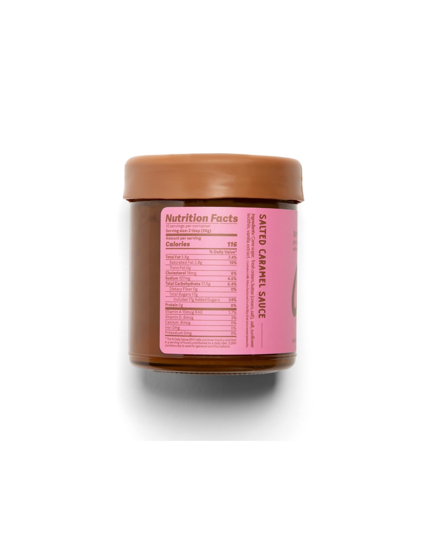 Coops Salted Caramel Sauce, Gluten Free, Non-GMO, Handcrafted, 10 Ounce Each, 2-Pack, Glass