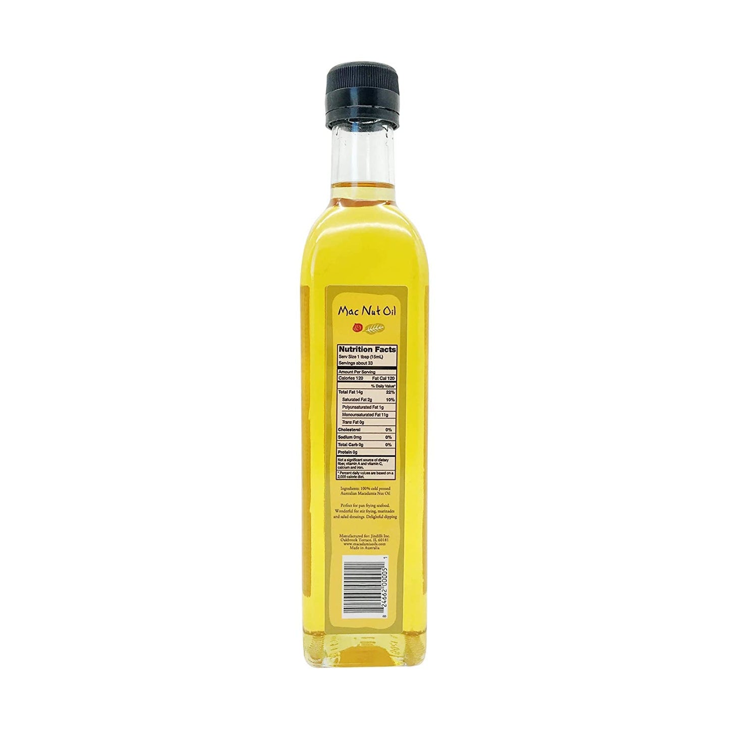 Mac Nut - Pure Cold Pressed Macadamia Nut Oil | Natural Cooking Oil - Fry Oil - Non GMO, Vegan, Keto Friendly and Gluten Free (1
