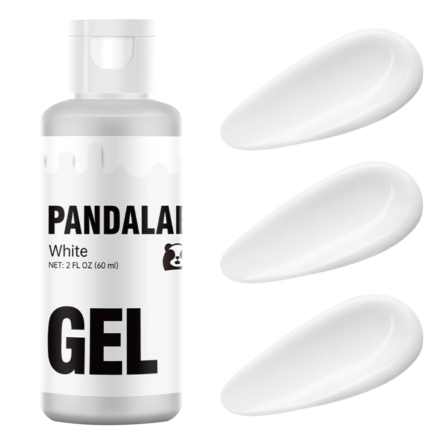 White Gel Food Coloring - Pandalab 2 Ounce High Concentrated Food Dye for Baking, Cake, Cookie, Fondant, Icing, Easter Egg, Maca