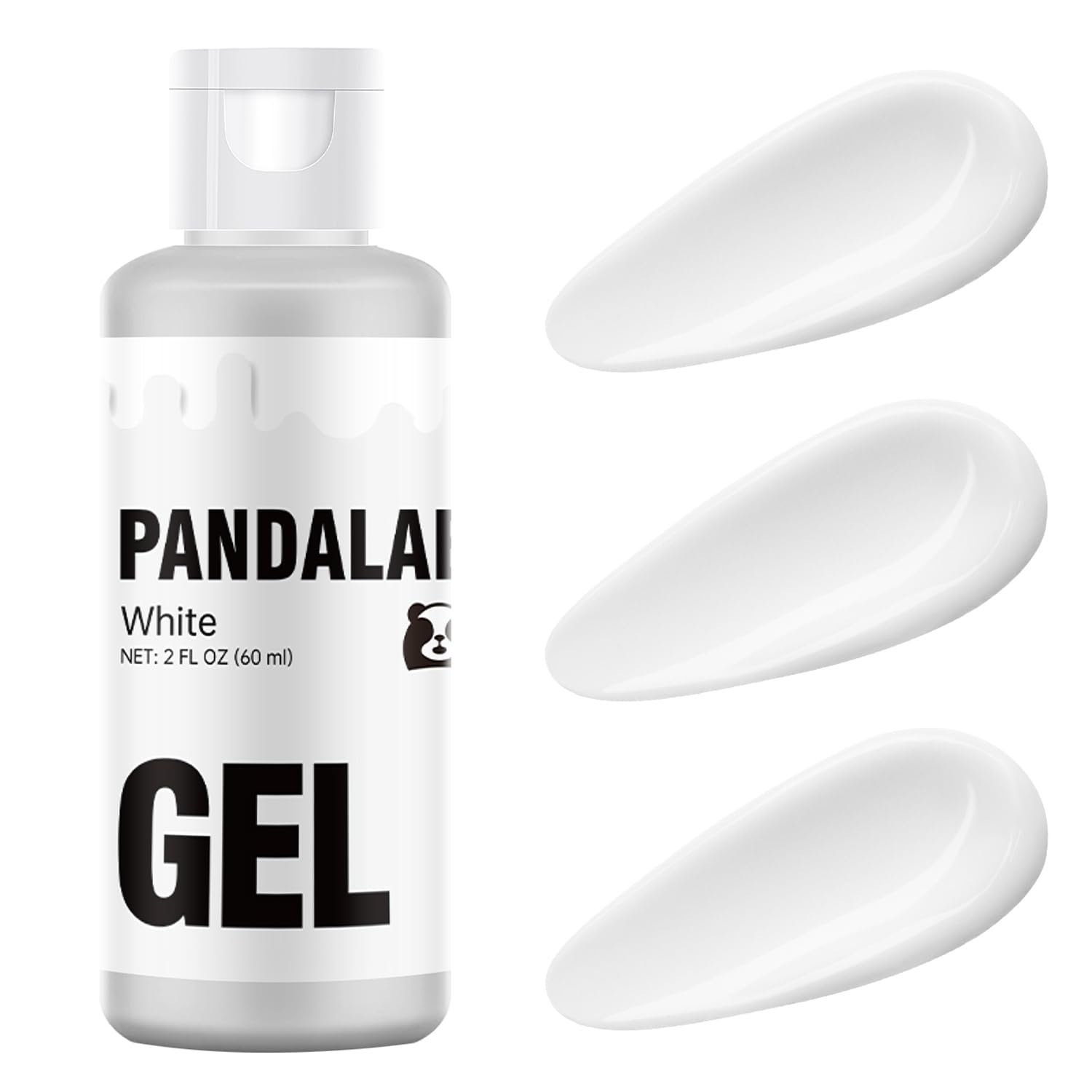 White Gel Food Coloring - Pandalab 2 Ounce High Concentrated Food Dye for Baking, Cake, Cookie, Fondant, Icing, Easter Egg, Maca