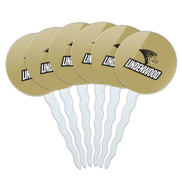 Lindenwood University Secondary Logo Cupcake Picks Toppers Decoration Set of 6