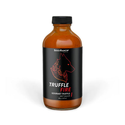 Seed Ranch Gourmet Truffle Fire Hot Sauce - Spicy Heat - Spicy & Savory Truffle Hot Sauce with Chile de Arbol, Ghost Pepper & Ca