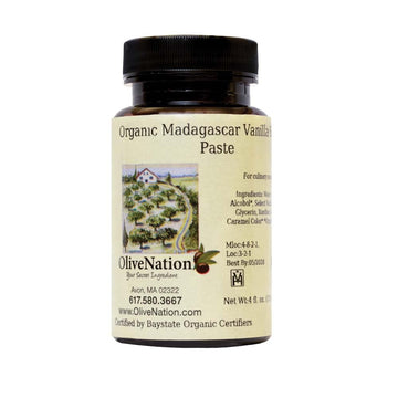 Olivenation Organic Vanilla Bean Paste Pur  e | Non-GMO, Gluten Free, Kosher & Vegan | Rich Vanilla Taste and Aroma | Perfect fo