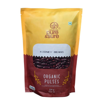 Pure & Sure Organic Rajma, Kidney Bean Dry | Healthy & Wholesome Food, Organic Pulses | Rich In Fiber, High Protein, No Preserva