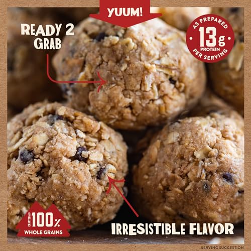 Kodiak Cakes Oatmeal Protein Ball Mix, Chocolate Chip, High Protein, 100% Whole Grains, (Pack of 6)