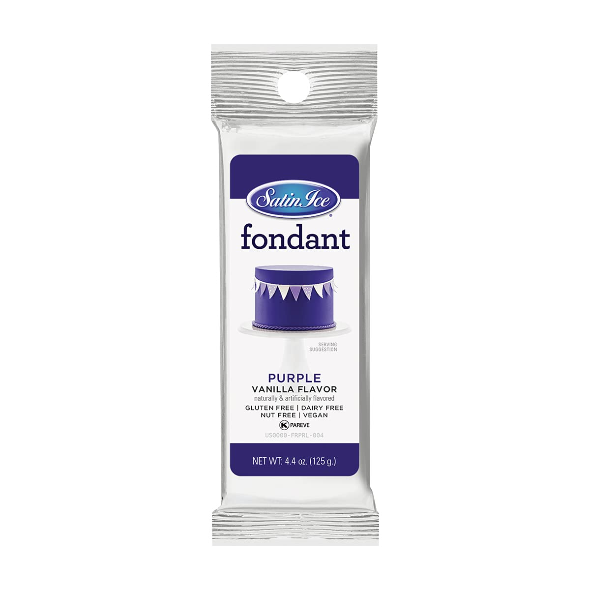 Satin Ice Purple Fondant, Vanilla, 4.4 Ounces