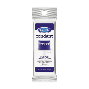 Satin Ice Purple Fondant, Vanilla, 4.4 Ounces