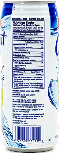 Iberia Coconut Water, No Pulp, 16.91 Fl Oz (Pack Of 24)
