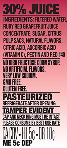 Langers Ruby Red G fruit Juice Cocktail, 10 Fl Oz, Pack of 12