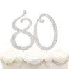 Hatcher Lee Bling Crystal 80 Birthday Cake Topper - Best Keepsake | 80Th Party Decorations Silver