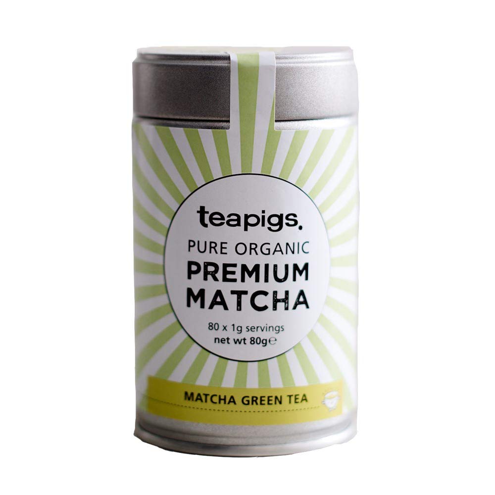 teapigs Organic Matcha Tea Tin  80 Gram