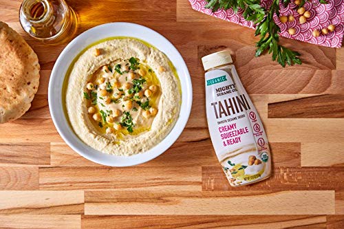 Mighty Sesame, Organic, Fine Sesame Tahini, 10.9Oz, Squeezable Bottle, Gluten Free, Ready To Use!