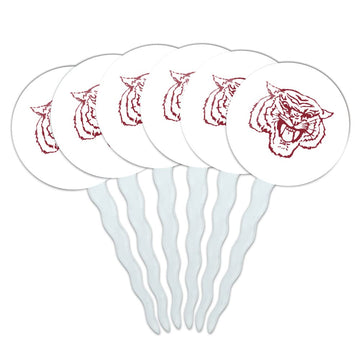 Morehouse College Secondary Logo Cupcake Picks Toppers Decoration Set of 6