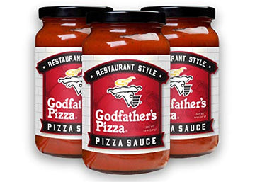 Godfathers Pizza Sauce 14Oz (3-Pack) No Added Sugar Restaurant Style Italian Pizza Sauce