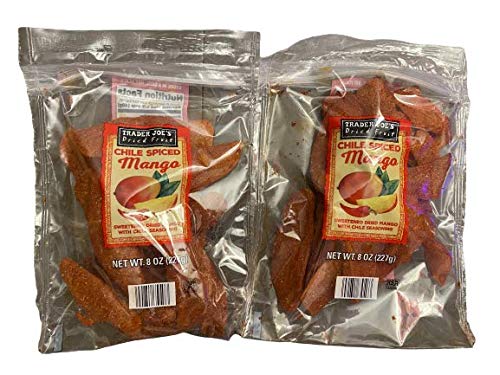Trader Joe'S Dried Chile Spiced Mango, 2 - 8 Oz Bags